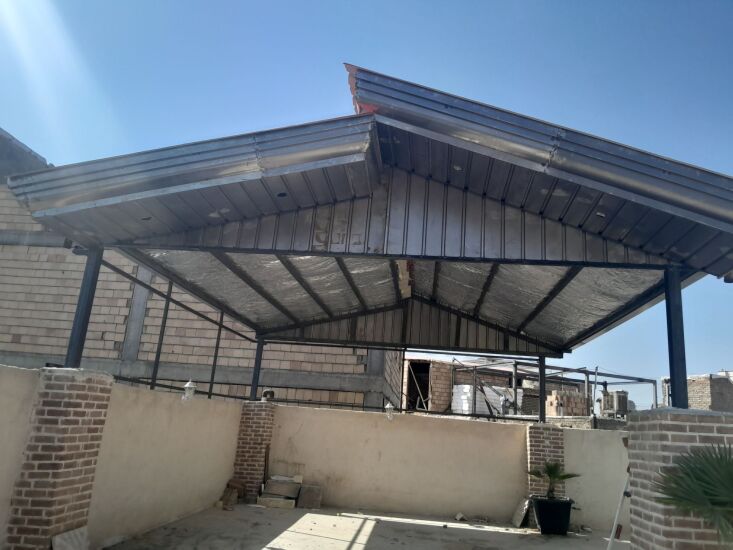 اجرای سق شیروانی ورق گالوانیزه